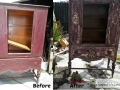 before and after vintage china cab redo shop at blu