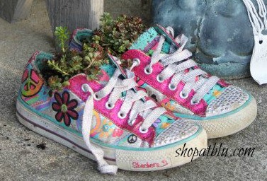 The Blue Building Antiques Alabaster AL Shopatblu succulent decor multi colored shoes