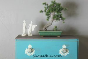 The Blue Building Antiques Alabaster AL Upcycled chest with new hardware.