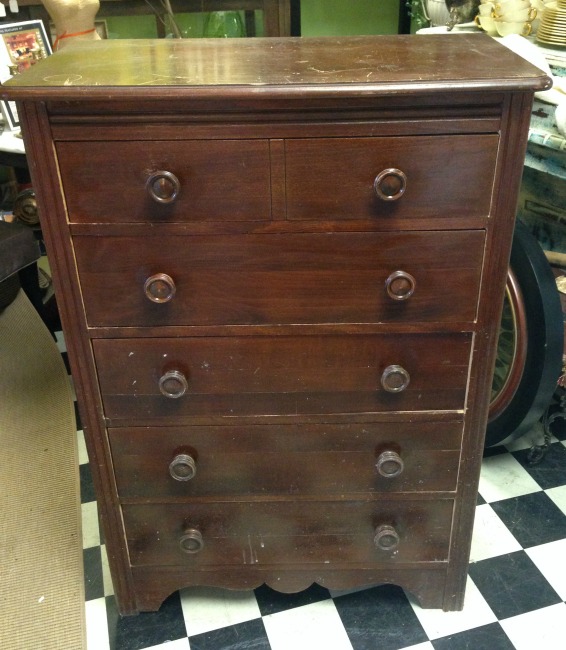 The Blue Building Alabaster AL antiques painted with Velvet Finishes Chest Before