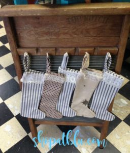 The Blue Building Antiques Alabaster AL Quick Upcycles Washboard 5 Stockings
