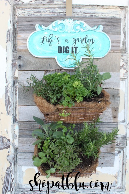 The Blue Building Antiques Alabaster AL hanging fresh herbs