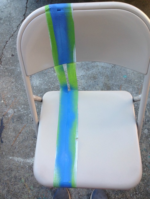 The Blue Building Antiques Alabaster AL Blu Updo #2 Folding Chairs spray paint