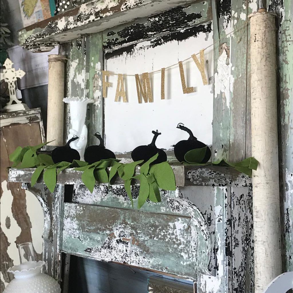 shopatblu rustic antique mantle vintage chippy 
