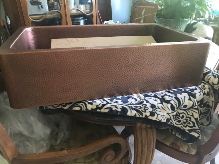 The Blue Building Antiques Shopatblu ORC Spring 2020 My Tuscan Inspired Kitchen Copper Hammered Farmhouse Sink