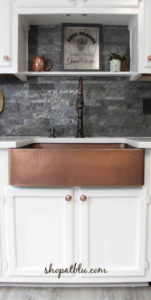 shopatblu hammered copper farmhouse kitchen sink