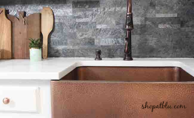 The Blue Building Antiques Shopatblu Sinkology Hammered Copper Farmhouse Sink