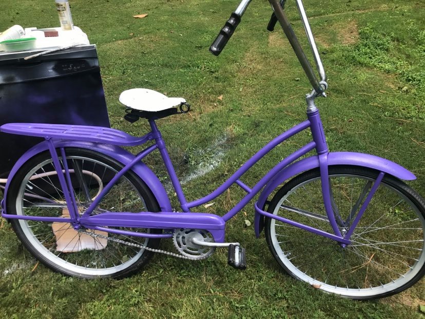 The Blue Building Antiques Shopatblu vintage bicycle makeover lavender
