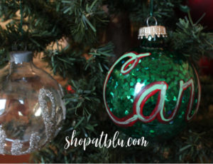 The Blue Building Antiques Shopatblu glitter ornaments paint Carly