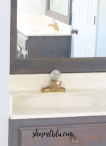 The Blue Building Anitques Shopatblu gold spray painted faucets