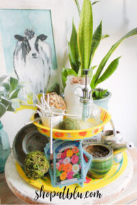 The Blue Building Antiques Shopatblu paint pens staged 2 tier storage unit
