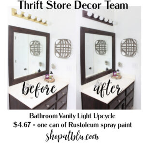 The Blue Building Antiques Shopatblu upcycled vanity lights before and after