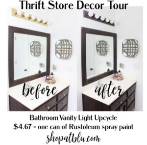 The Blue Building Antiques Shopatblu upcycled vanity lights graphics