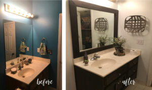 The Blue Building Antiques Shopatblu upcycled vanity lights guest bath