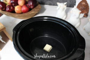 The Blue Building Antiques Shopatblu Easy Crockpot Apple Cobbler butter