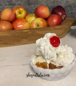 The Blue Building Antiques Shopatblu Easy Crockpot Apple Cobbler dessert final