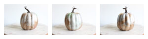 The Blue Building Antiques Shopatblu customized pumpkins with hyrdo dip metallic gold