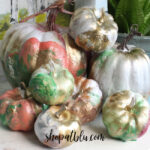 The Blue Building Antiques Shopatblu customized pumpkins with hyrdo dip metallic pumpkins