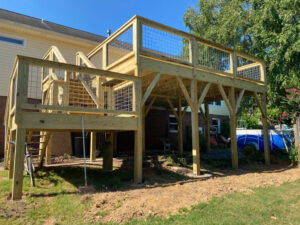 The Blue Building Antiques Shopatblu New deck rear view