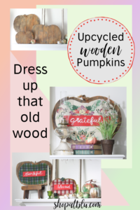 The Blue Building Antiques Shopatblu upcycled wooden pumpkins pin