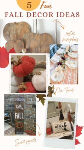 The Blue Building Antiques Shopatblu upcycled wooden pumpkins Another Loverly Blog Hop Fall Decorating