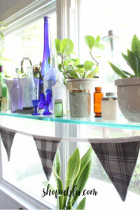 The Blue Building Antiques Shopatblu Flannel Projects How to Embellish Hand Towels crafting with flannel pennant final