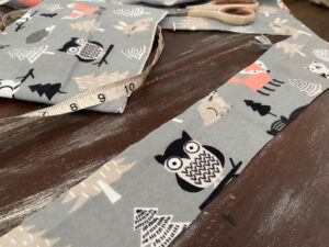 The Blue Building Antiques Shopatblu Flannel Projects How to Embellish Hand Towels crafting with flannel cut fabric
