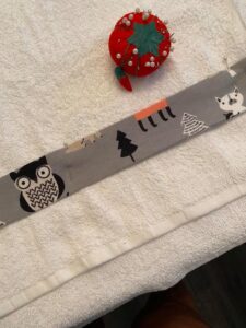 The Blue Building Antiques Shopatblu Flannel Projects How to Embellish Hand Towels crafting with flannel pin fabric