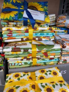 The Blue Building Antiques Shopatblu Flannel Projects How to Embellish Hand Towels sunflowers