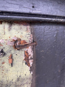 The Blue Building Antiques Shopatblu Restoring an antique mantle old nails