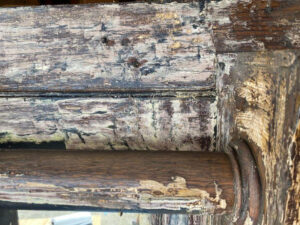 The Blue Building Antiques Shopatblu Restoring an antique mantle layered paint beauty
