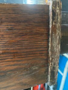 The Blue Building Antiques Shopatblu Restoring an antique mantle tiger oak