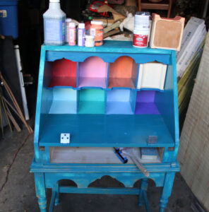 The Blue Building Antiques Shopatblu secretary upcycle colors