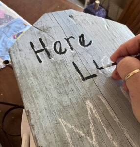 The Blue Building Antiques Shopatblu scrap wood tombstones writing