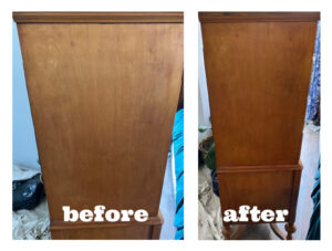 The Blue Building Antiques Shopatblu updated furniture highboy before and after hemp oil revived wood