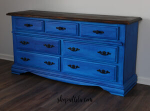 the blue building antiques shop at blu painted dresser