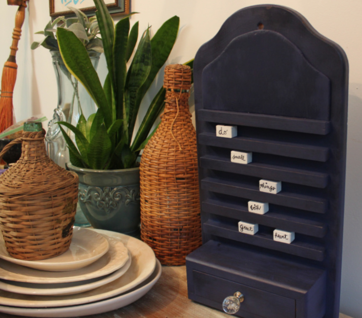 The Blue Building Antiques Shopatblu repurposed wooden calendar final