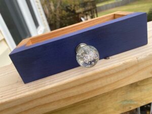 The Blue Building Antiques Shopatblu repurposed wooden calendar crystal knob