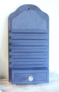 The Blue Building Antiques Shopatblu repurposed wooden calendar painted Quaker Blue