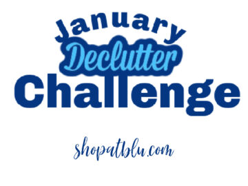 The Blue Building Antiques Shopatblu Declutter logo