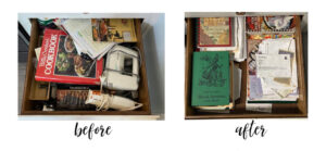 The Blue Building Antiques Shopatblu Declutter cookbooks