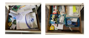 The Blue Building Antiques Shopatblu Declutter main junk drawer