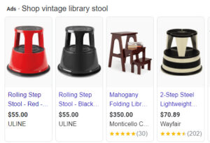The Blue Building Antiques Shopatblu upcycle vintage metal library stool new