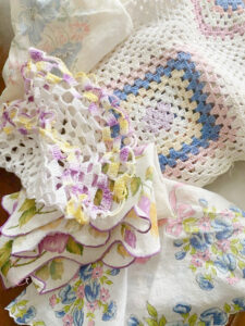 shopatblu vintage handkerchiefs and doily