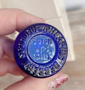 Shopatblu Elizabethton antique cobalt blue apothecary bottle bottom