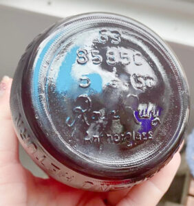 Shopatblu Elizabethton antique ruby red bottle markings