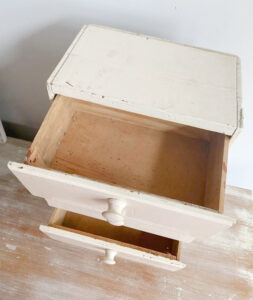Shopatblu Elizabethton antique vintage mini white chest drawers