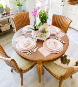 shopatblu spring easter tablescape setting for 4