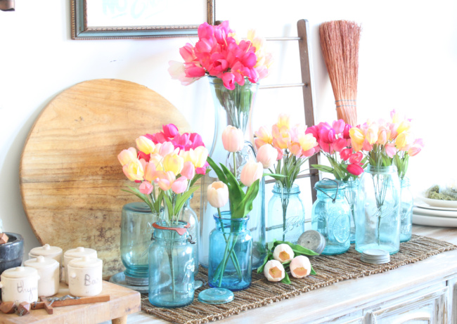 shopatblu easter tablescape ball jars