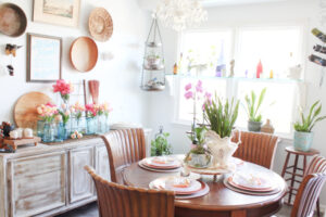 shopatblu easter tablescape kitchen corner